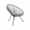 Ejoy Acapulco Grey Woven Patio Chair for Indoor and Outdoor Use Set of 1 Piece AcapulcoChair_Grey_1pc